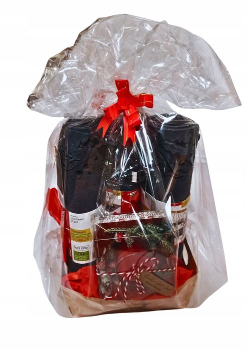 Świąteczny zestaw filcowy szary bieżnik maty świeczka