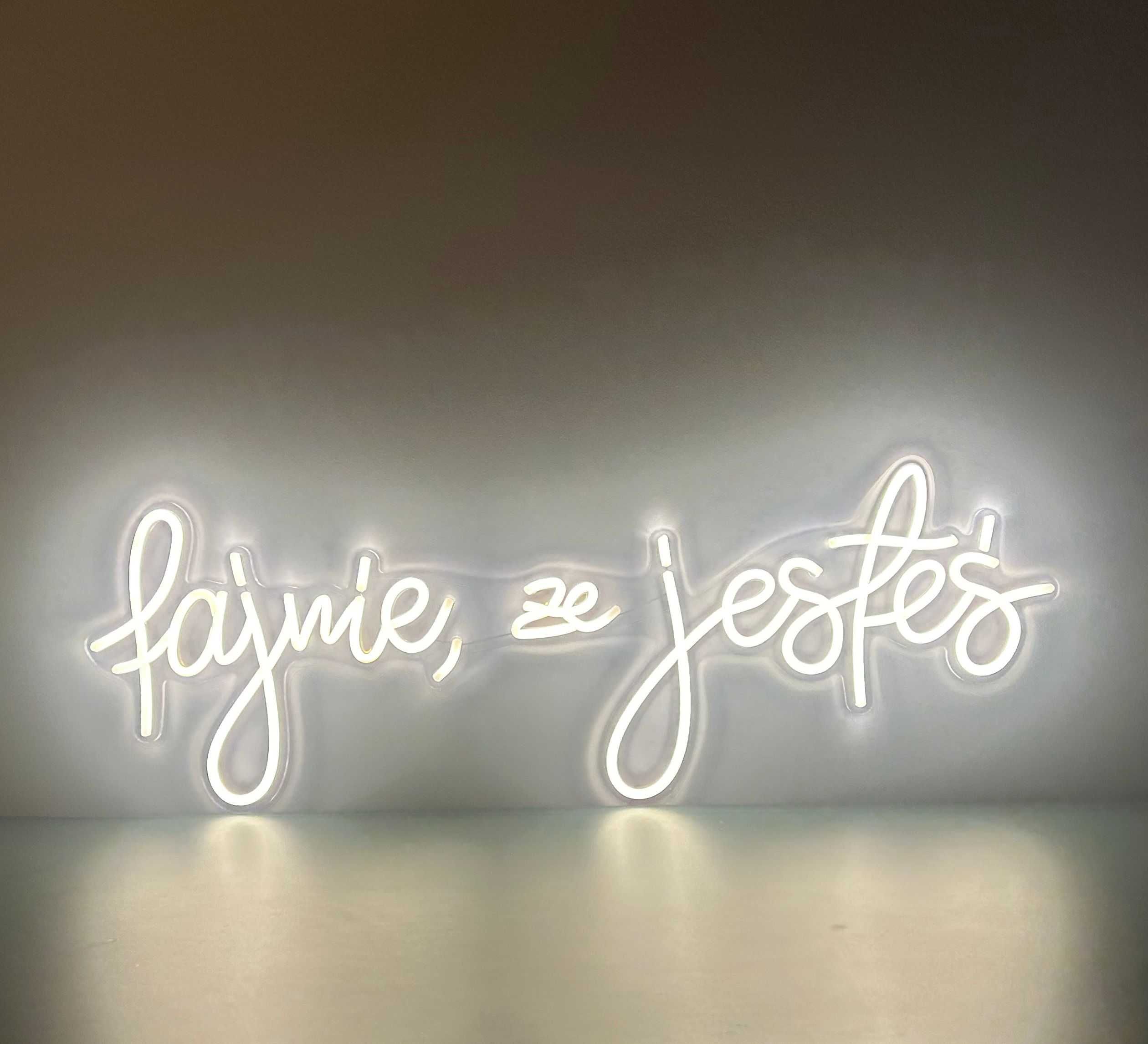 Napis Fajnie że jesteś Neon Led dekoracja