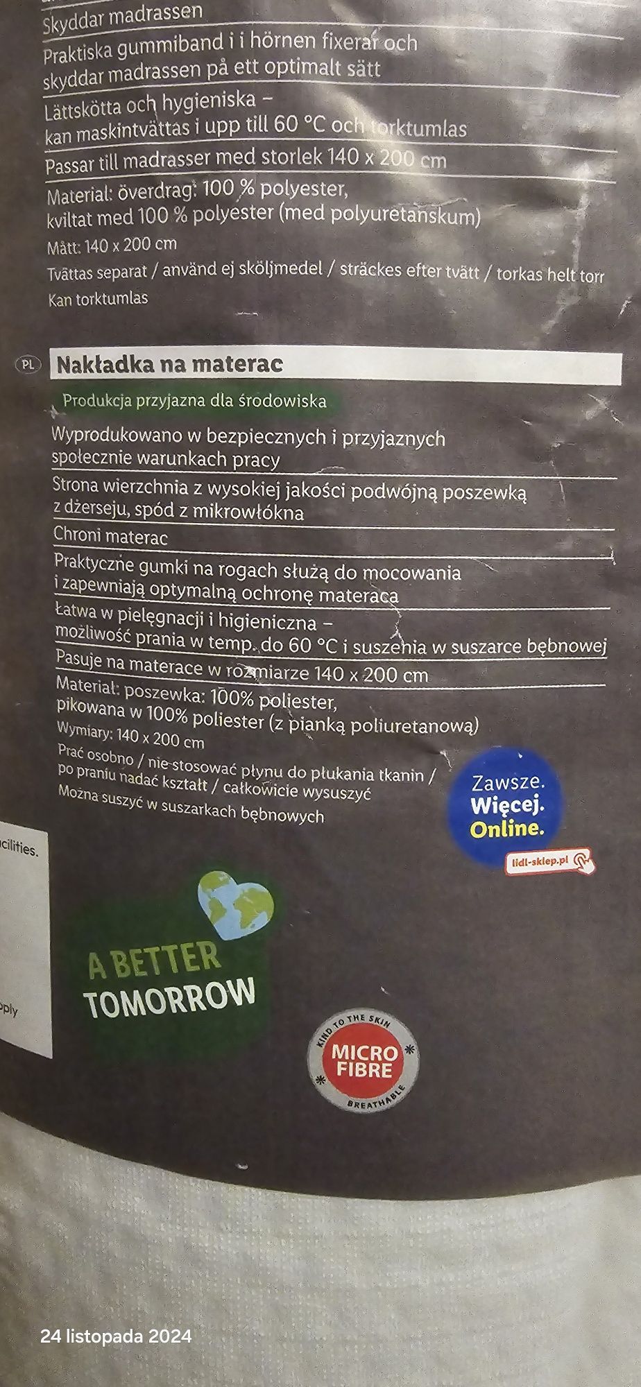 Nakładka na materac 140x200