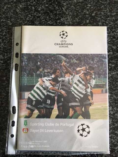 Futebol-Programas de Jogo Oficiais- Sporting - Liga dos Campeões 97/98
