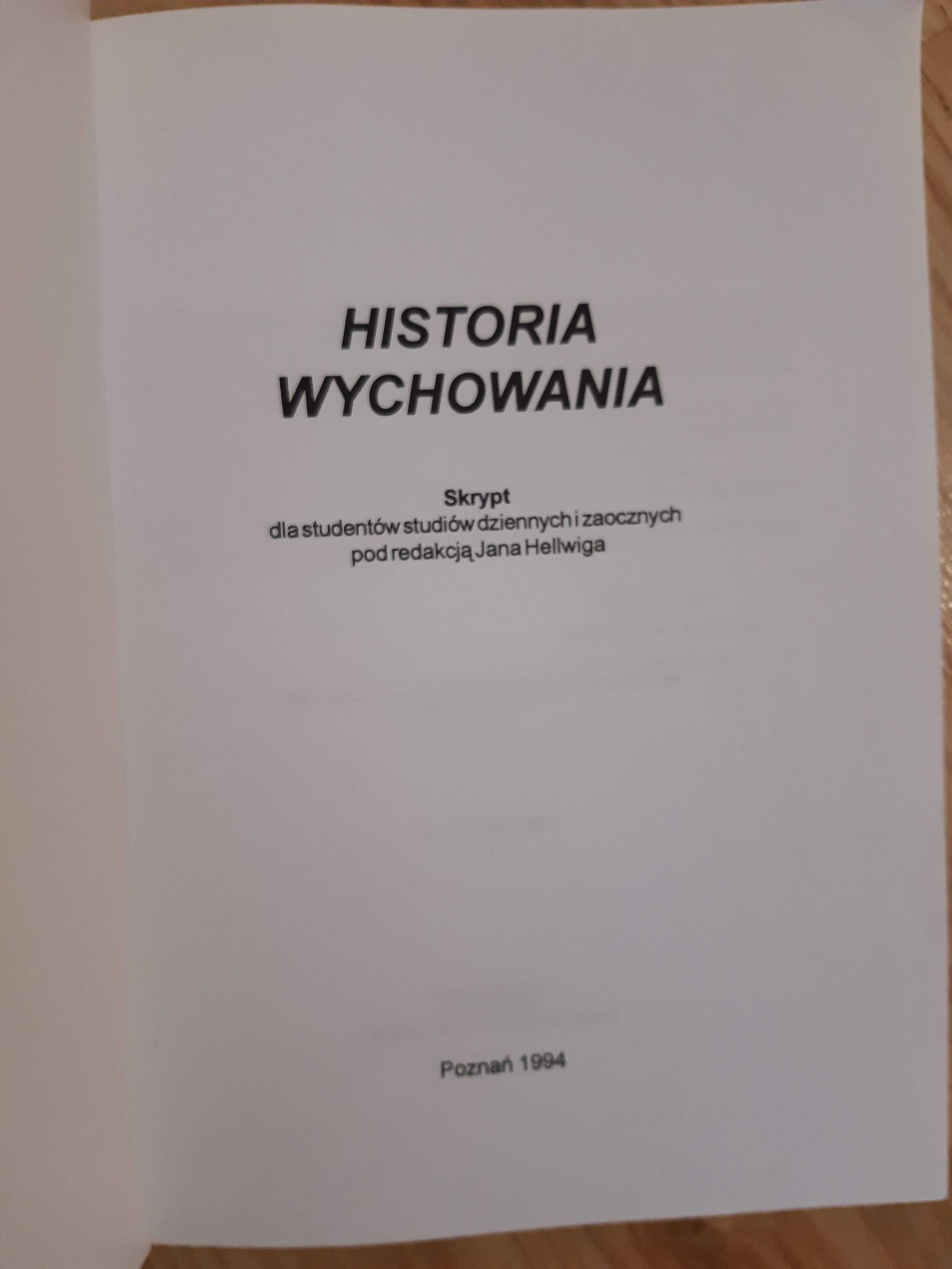 "Historia wychowania" pod red. Jana Hewliga