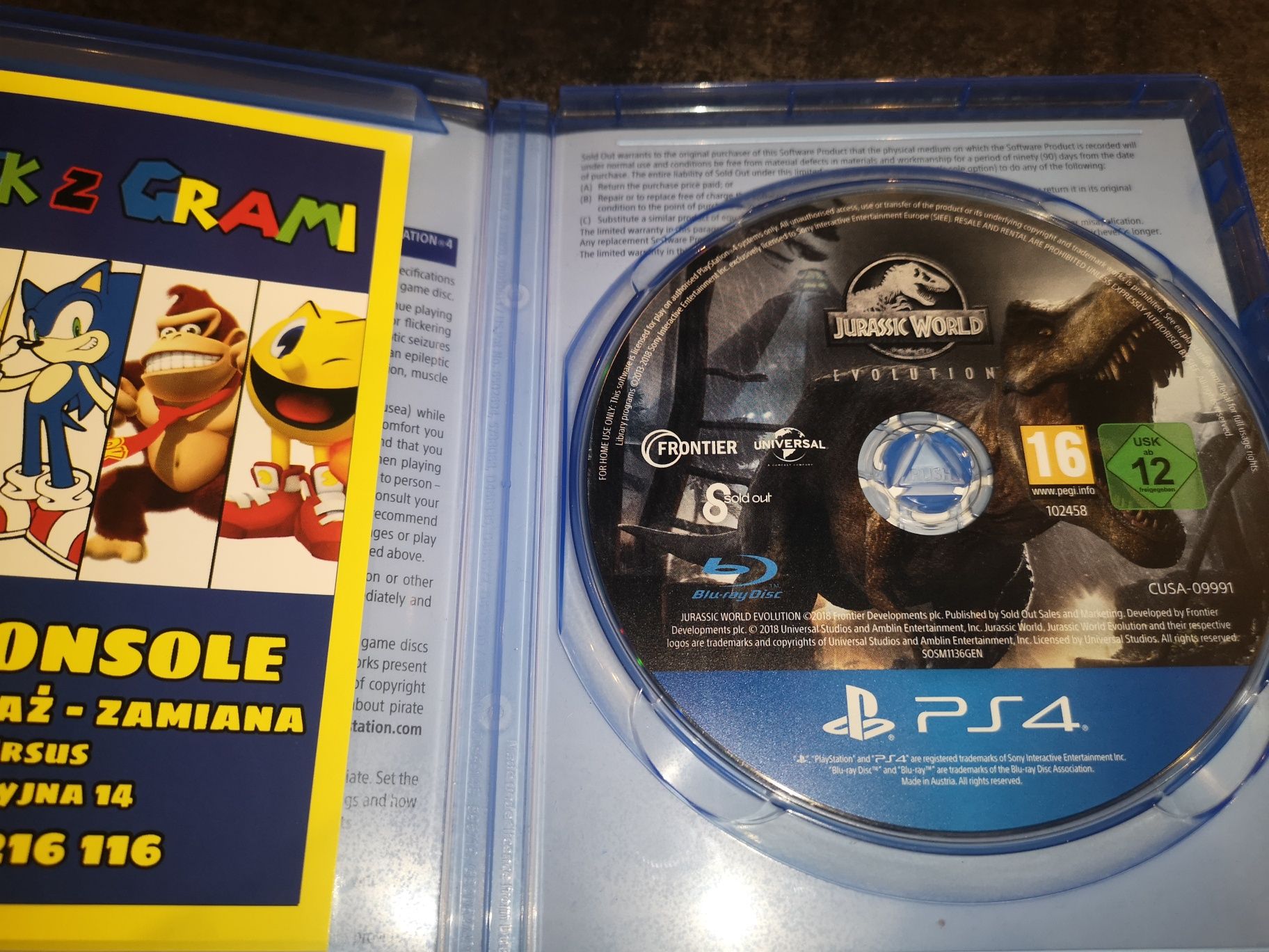 Jurassic World Evolution PS4 gra (rzadkość na rynku) sklep Ursus