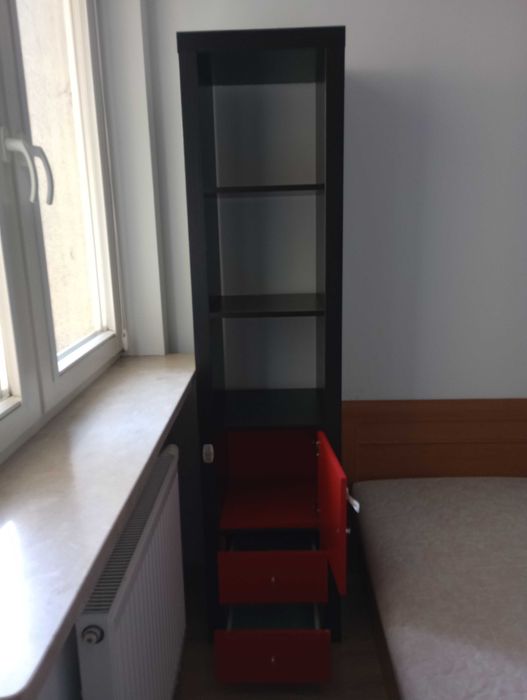 Regał wenge-czerwony 184x44x39 sprzedam