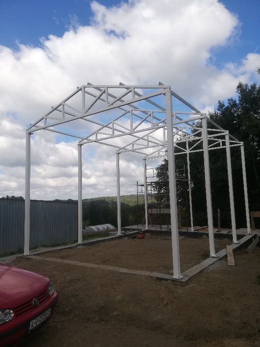 Hala magazyn garaż konstrukcja kratownica dźwigary słupy 6x20x4 laser