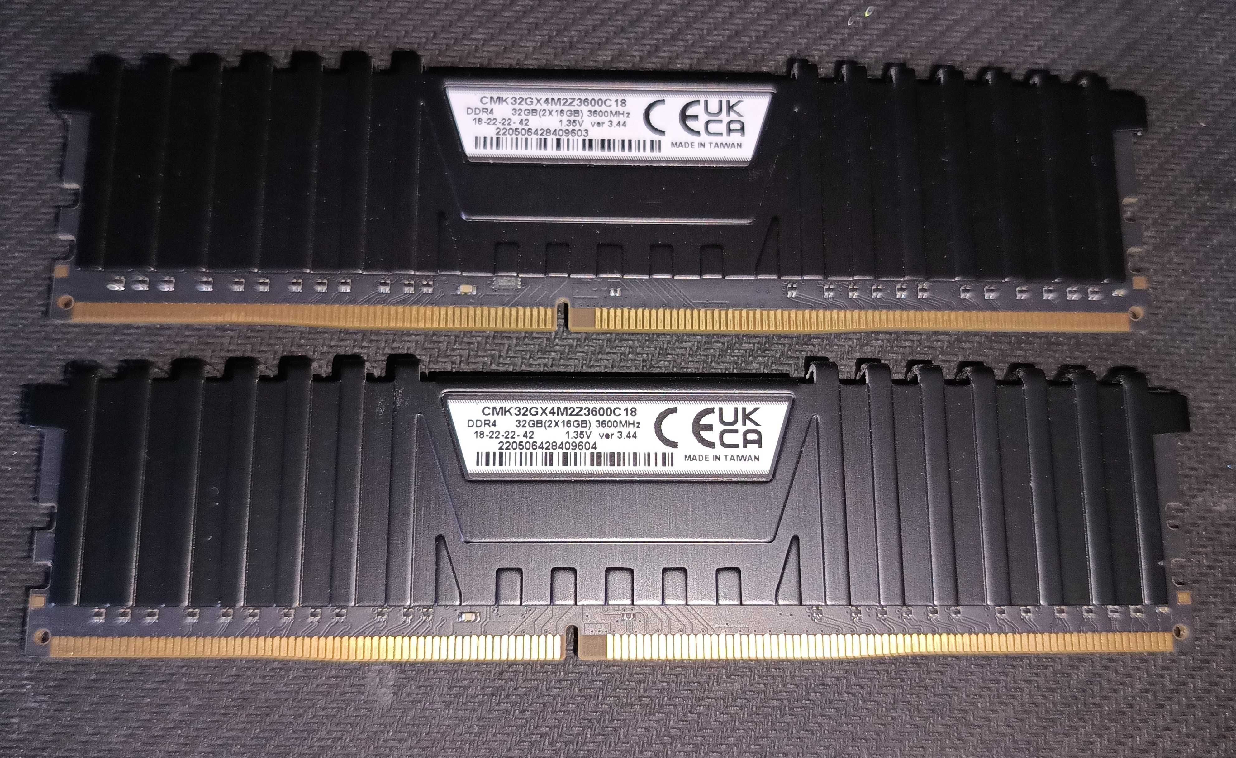 32GB (2x16GB) DDR4-3600Mhz Corsair Vengeance LPX