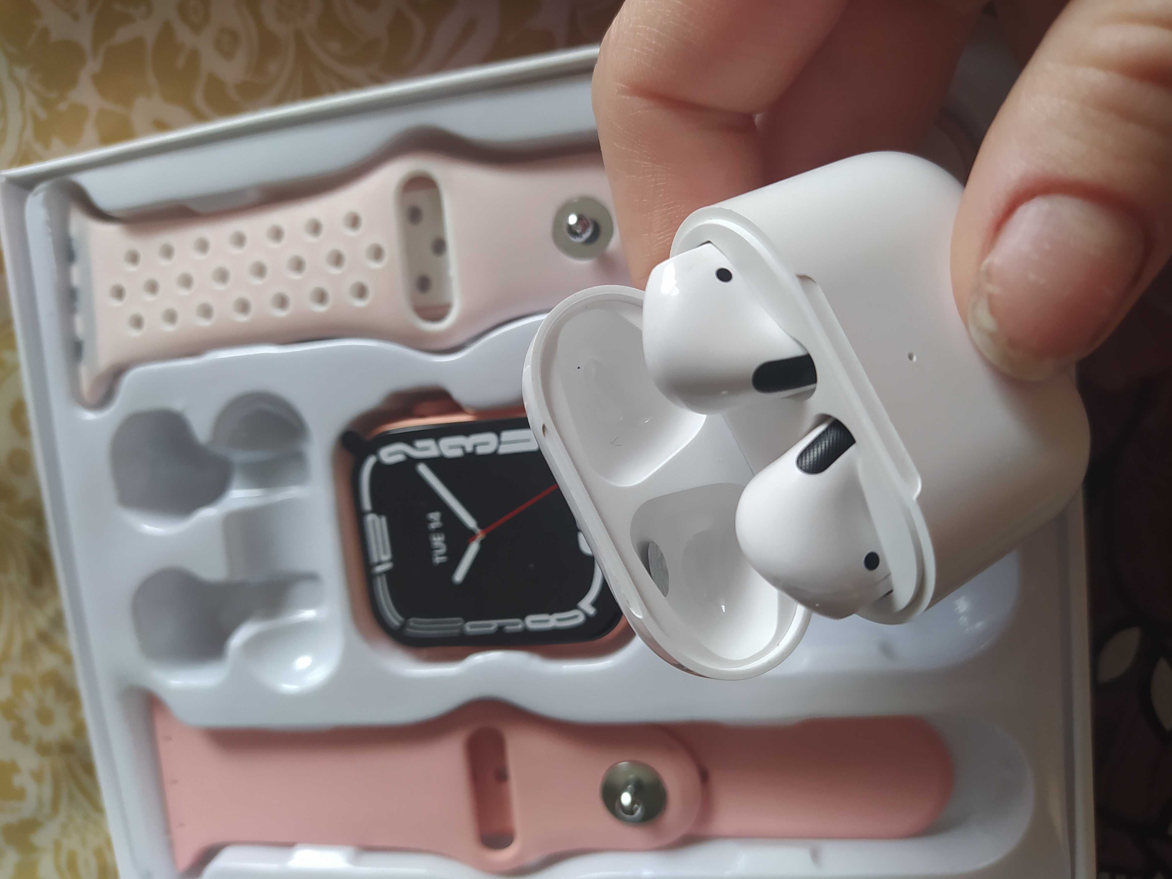 Smart watch 7 series+ 2 ременці+ бездротові навушники