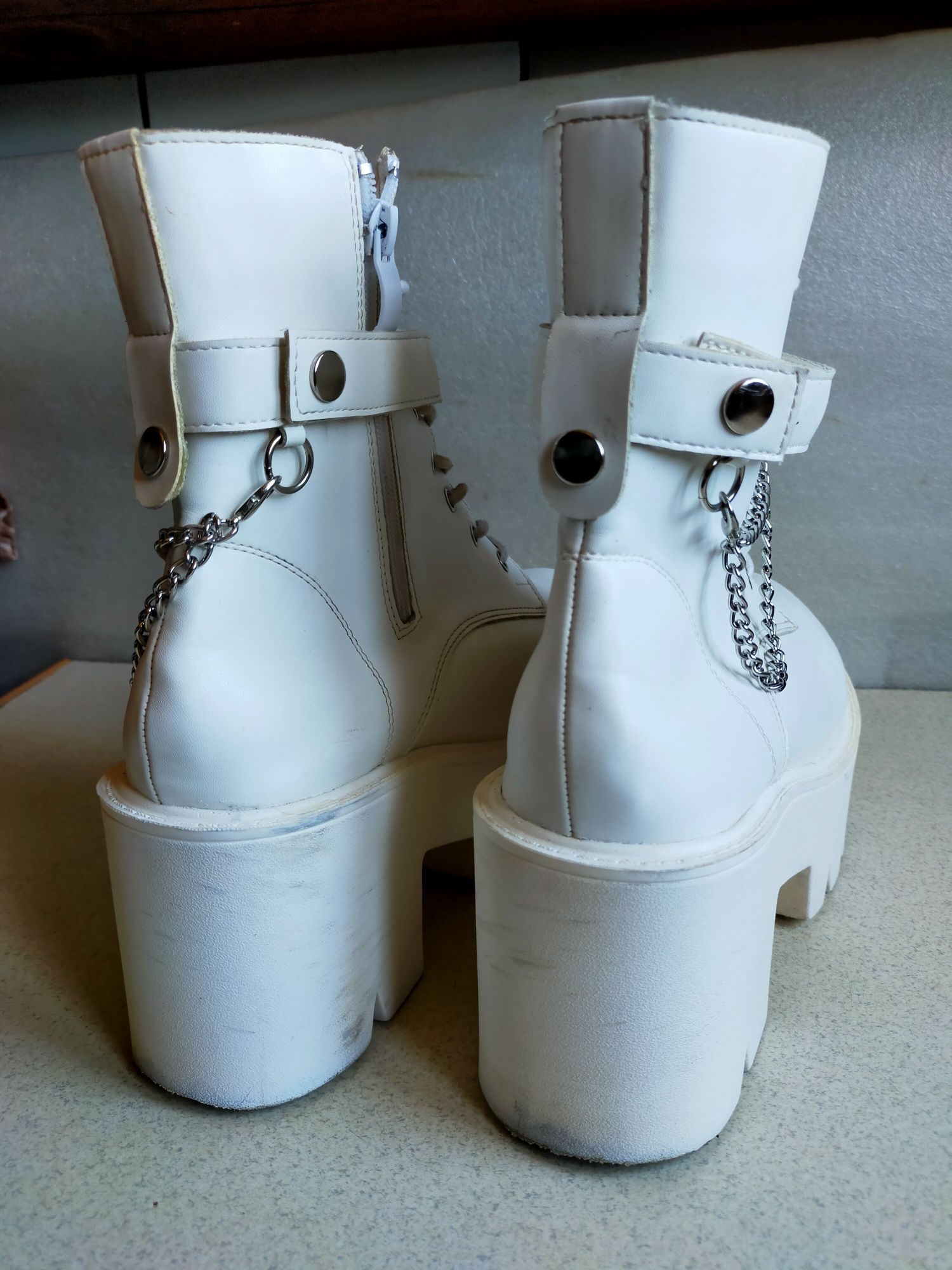 Buty Workery botki kozaki na platformie 39