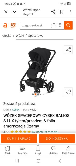 Sprzedam wózek 2w1 cybex