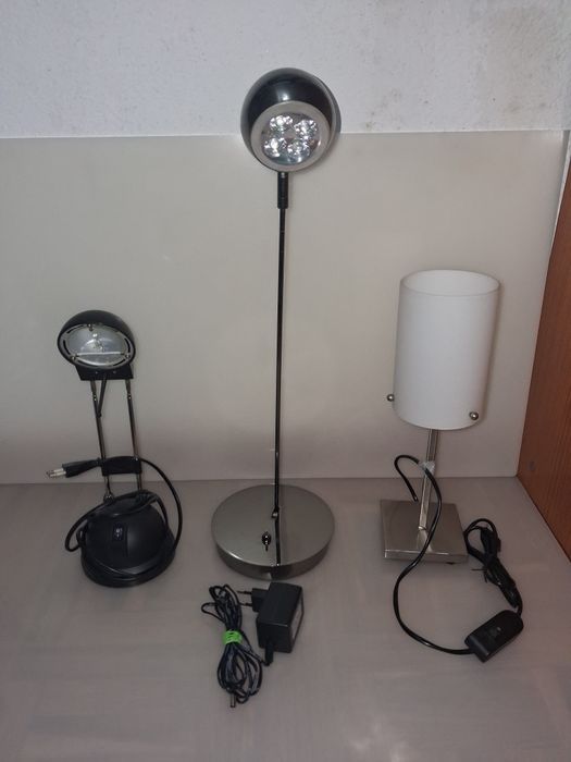 3 Candeeiros de Leitura Secretária ou Mesa de Cabeceira