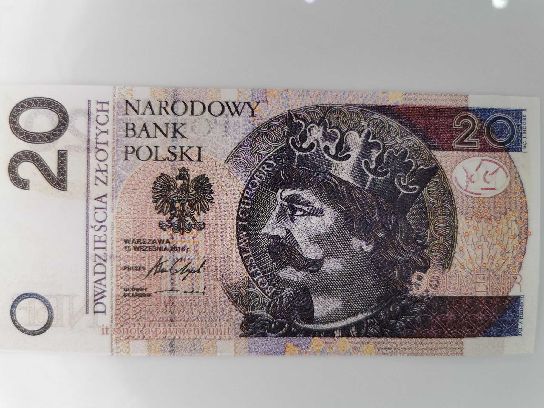 20 złotych plik 100szt. dwustronne edukacja, zabawa, gry, film, teatr