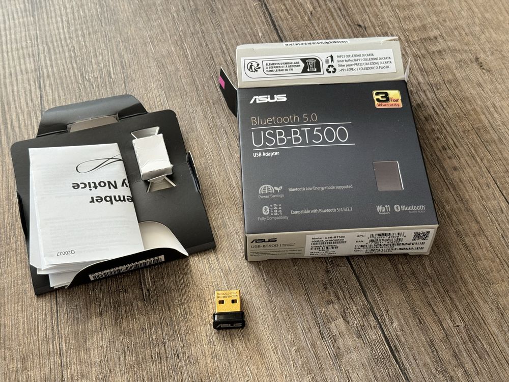 Adaptador USB Bluetooth 5.0 Asus USB-BT500