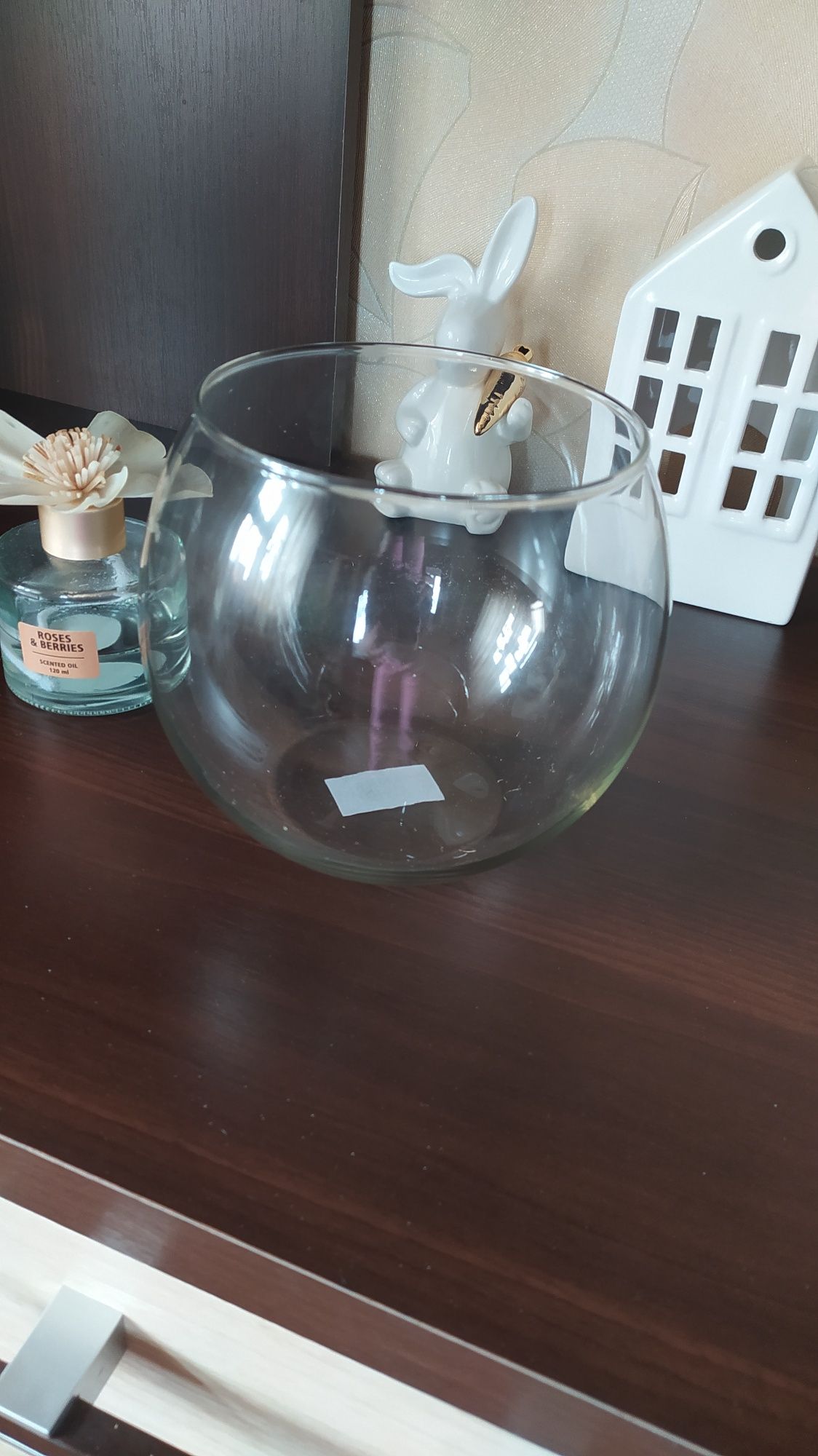 Стеклянная ваза кашпо