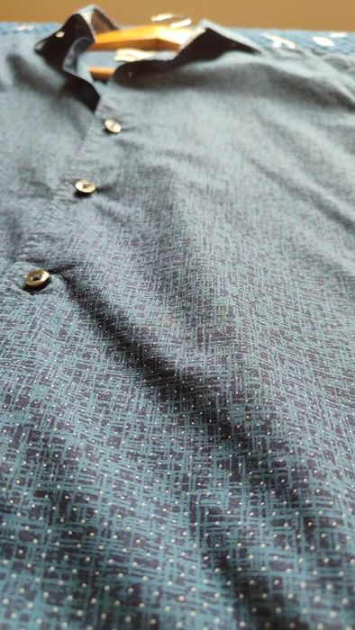 Camisa Azul Homem Mango | Tamanho XS | Slim Fit