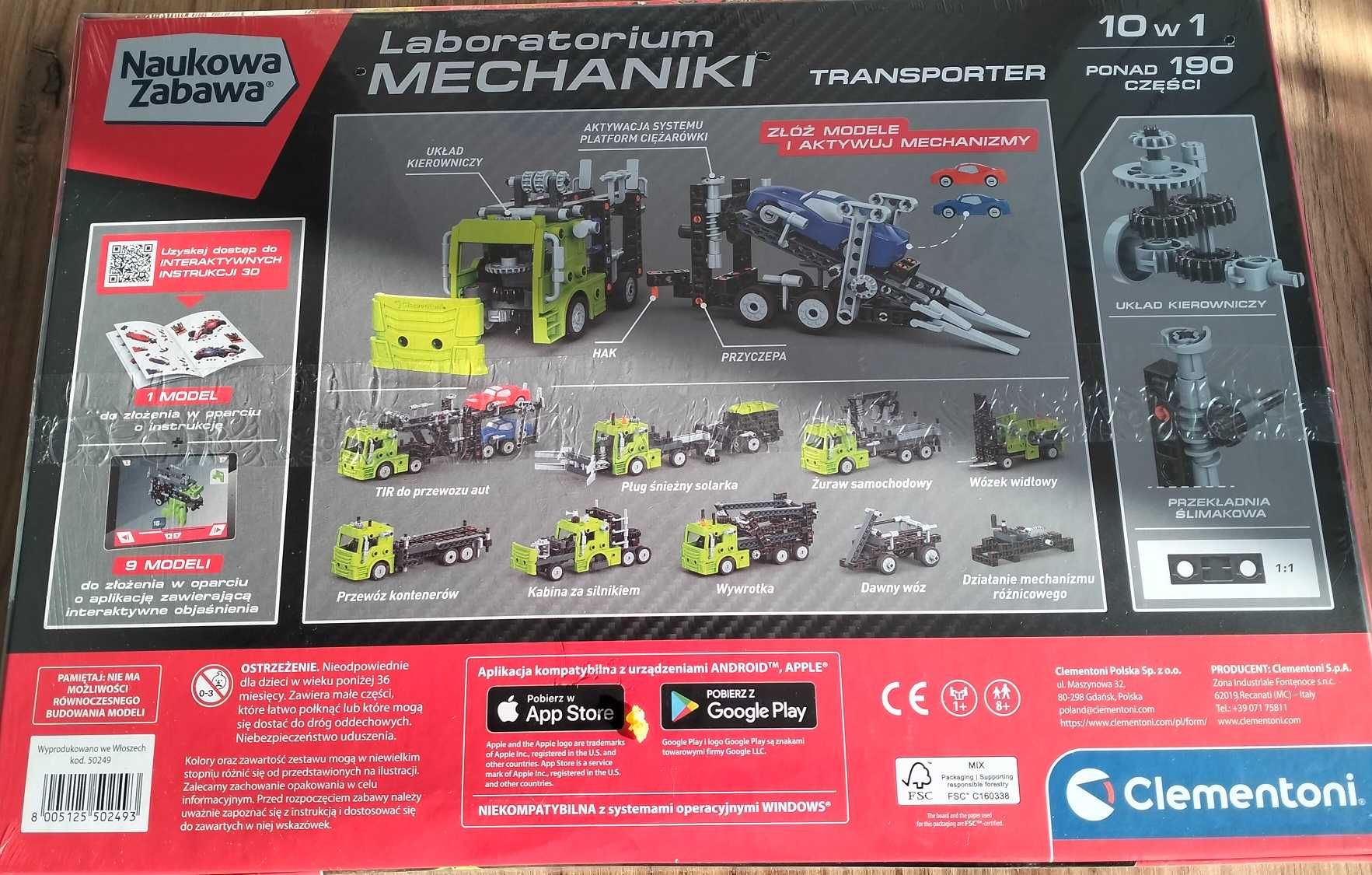 CLE Laboratorium mechaniki Transporter   + 8 lat