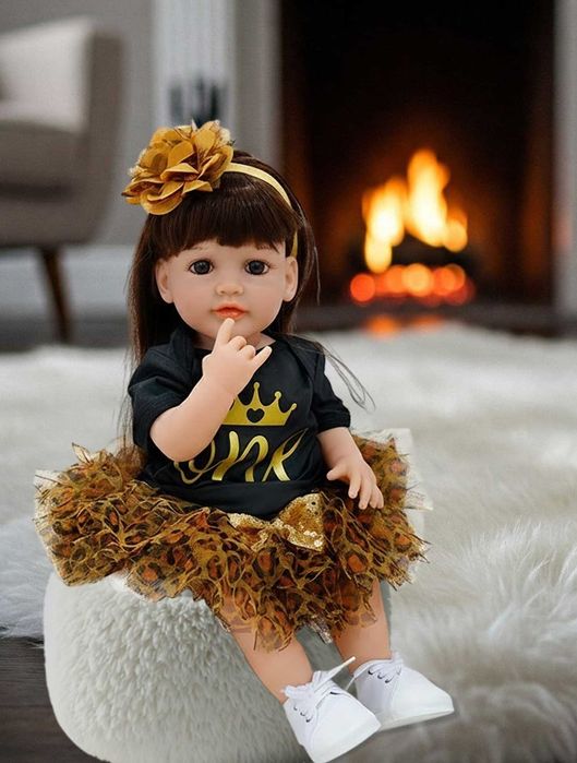 Інтерактивна лялька Реборн кукла в подарунковій коробці, Сміх, плач