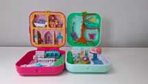 2 zestawy Polly pocket ,Domek wróżki i zamek