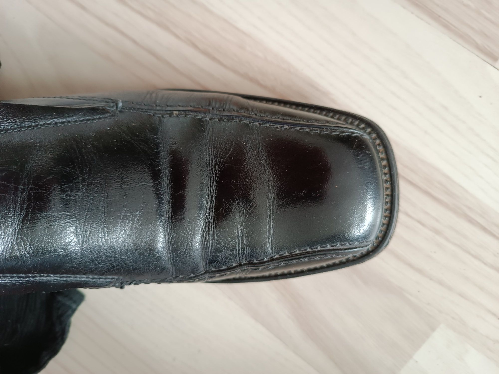 Skórzane buty męskie,mokasyny (28cm), Łódź
