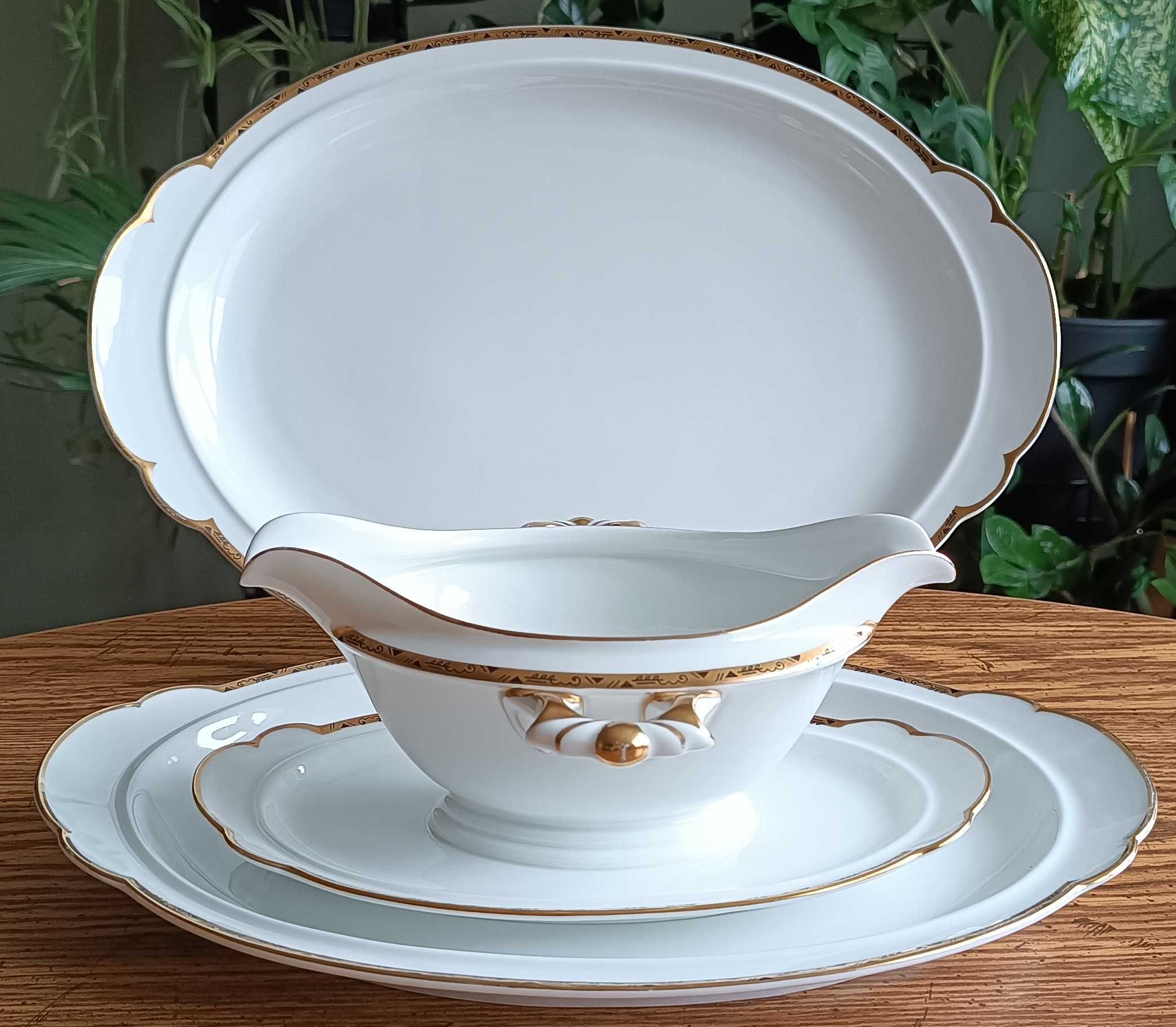 Porcelanowy zestaw kawowo obiadowo śniadaniowy - Art Deco