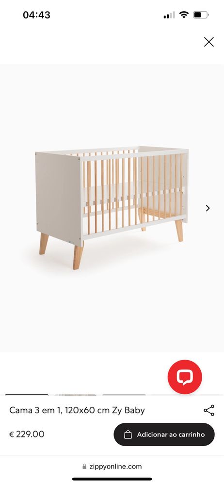 Berco Zippy 3 em 1 + co-sleeping
