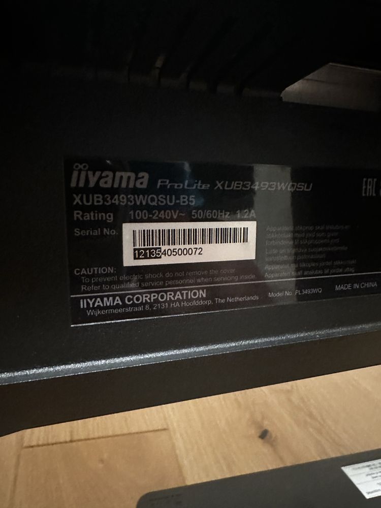 Monitor 34 iiyama ProLite XUB3493WQSU-B5 UWQHD IPS LED 4ms 75Hz (32)