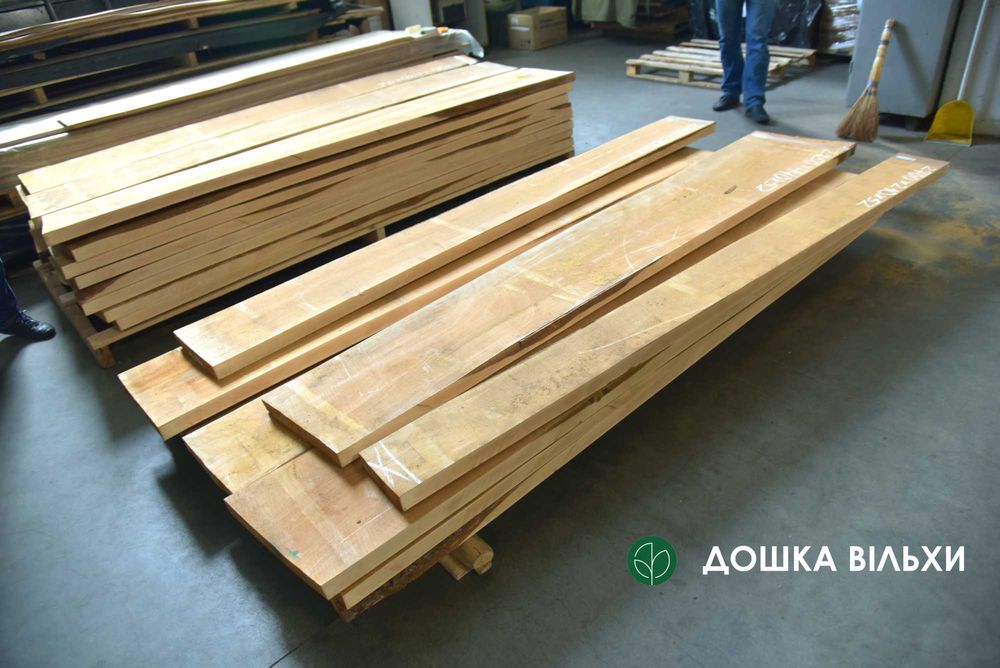 Дошка ВІЛЬХА столярна камерної сушки 8% - 32/52 мм  (доска ольхи)