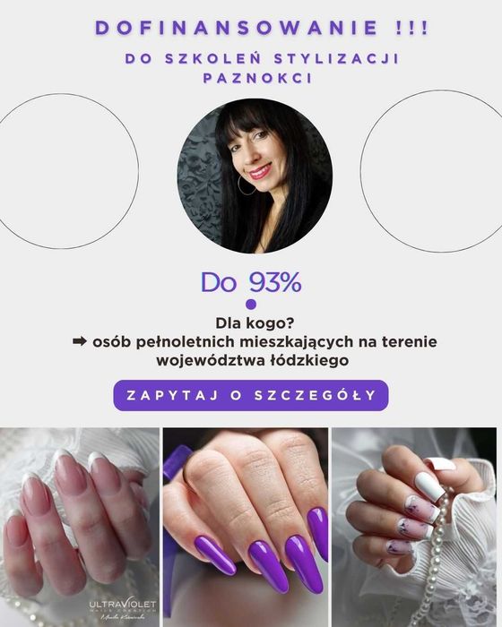 Kurs Szkolenie Stylizacji Paznokci -Dofinansowanie  93%