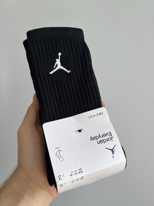 Оригінал ! Шкарпетки Jordan високі чорні