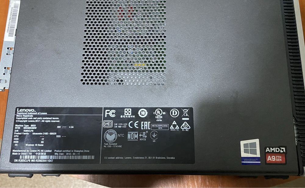 Системний блок Lenovo ideacentre 310S (AMD) / на запчастини! N2108