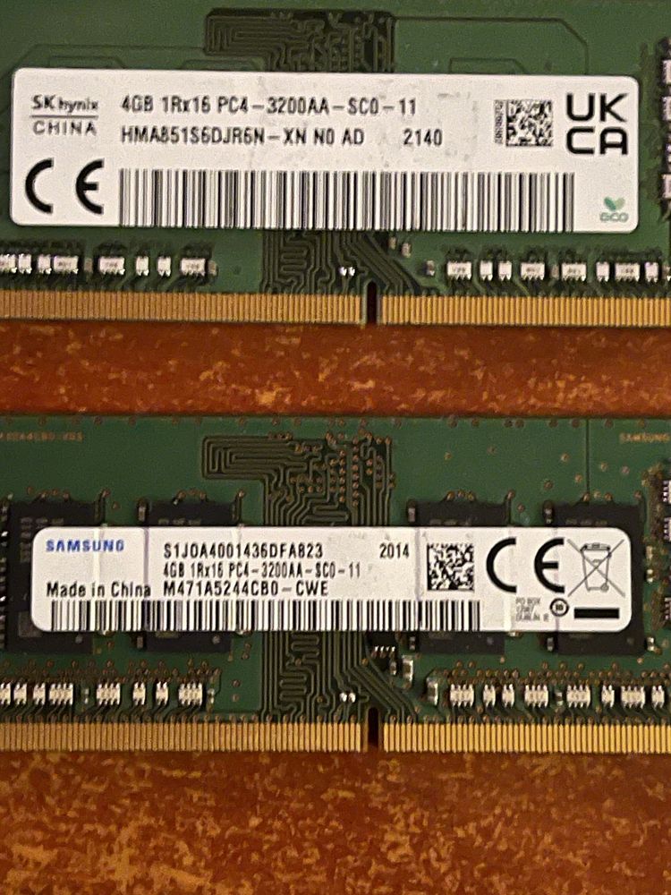 Pamięć ram do laptopa 8GB 3200MHz (2x4GB DDR4 SO-DIMM)