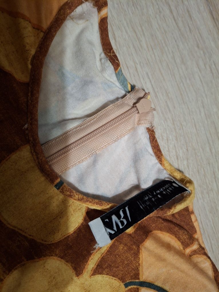 Sukienka długa maxi Zara S 36 tuba z poduszkami