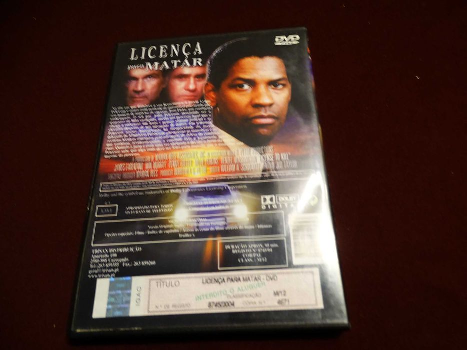 DVD-Licença para matar-Denzel Washington