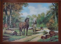 Quadro/Pintura de cavalos