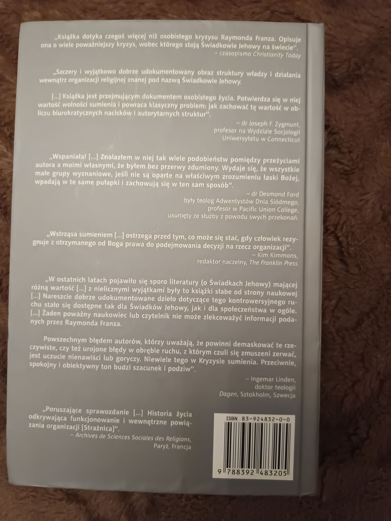 Kryzys sumienia Raymond Franz, rok 2006, świadkowie Jehowy
