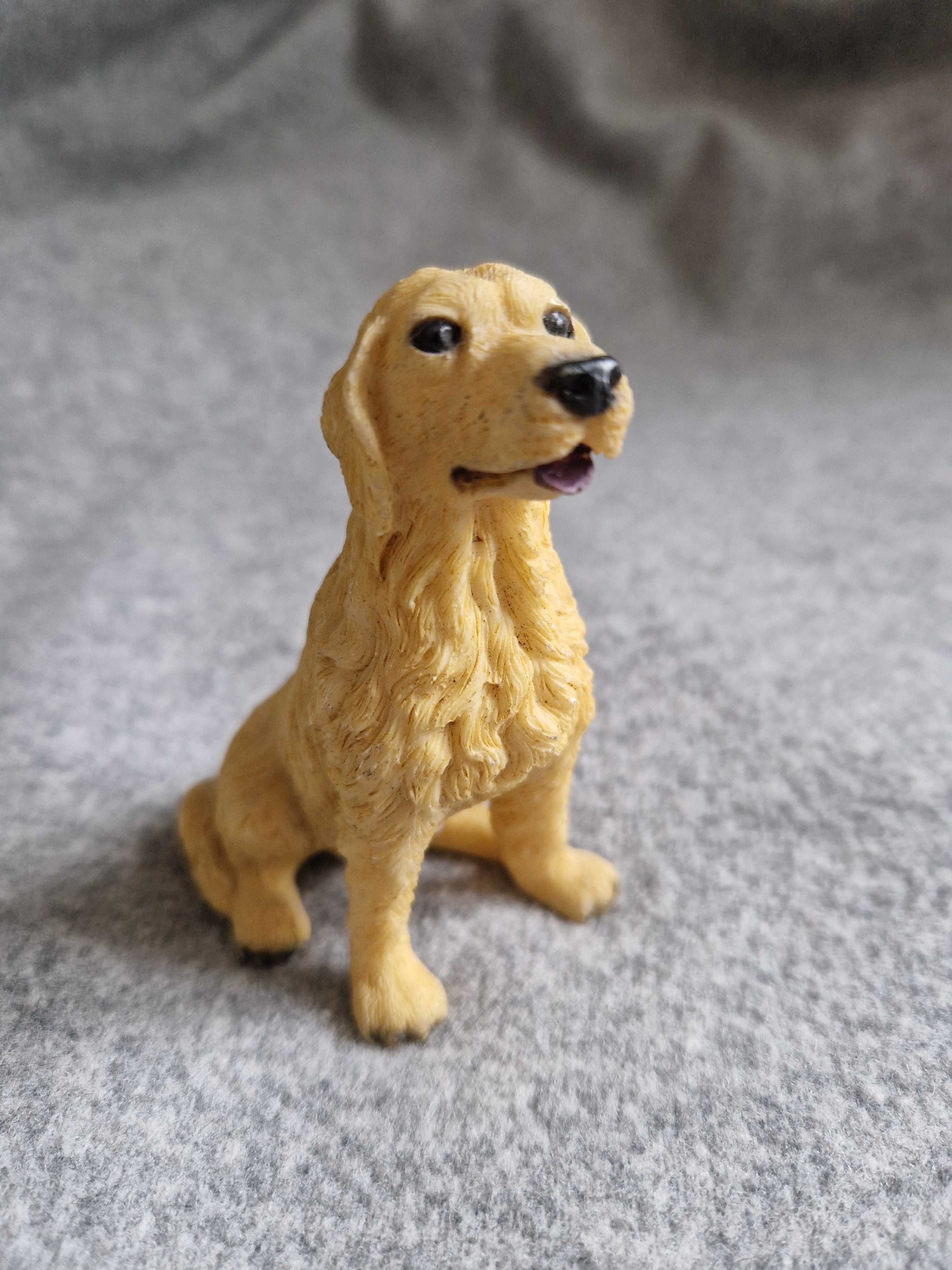 Figurki pieski golden retriver cocker spaniel