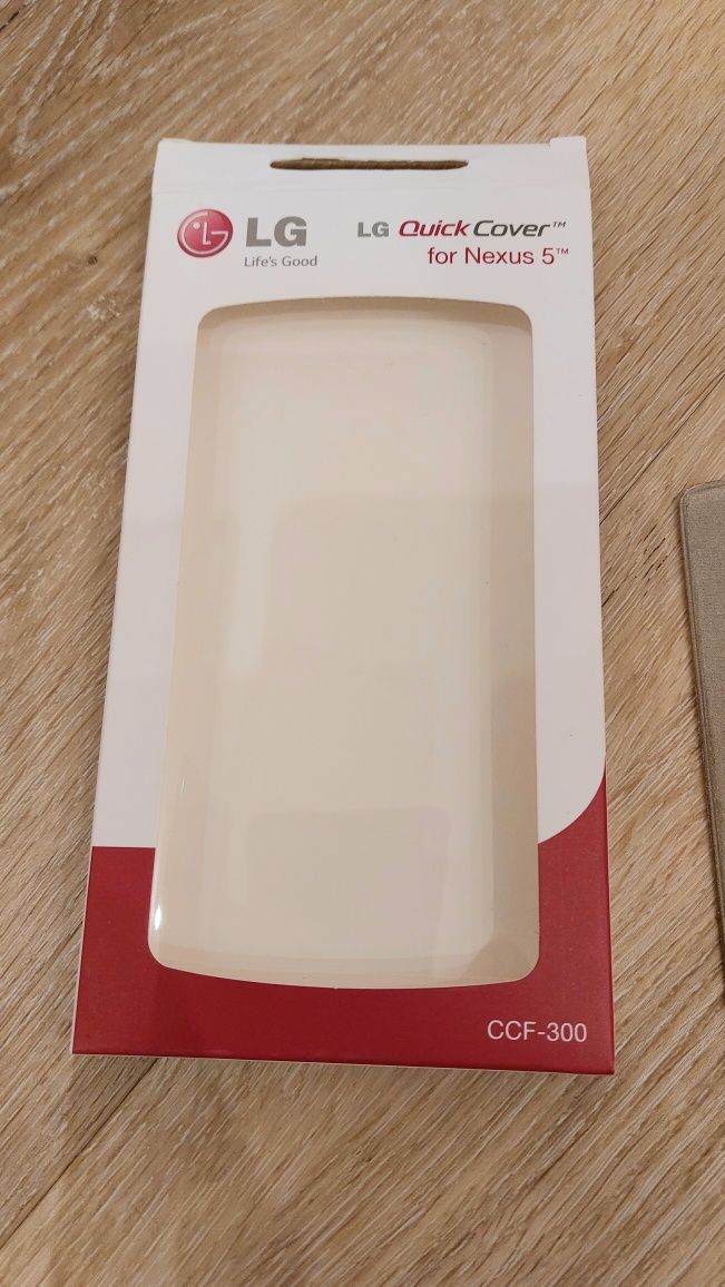 LG quick cover Nexus 5 etui z klapką białe
