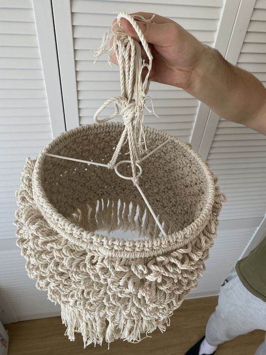 Люстра абажур торшер в стилі бохо, ручна робота, макраме.