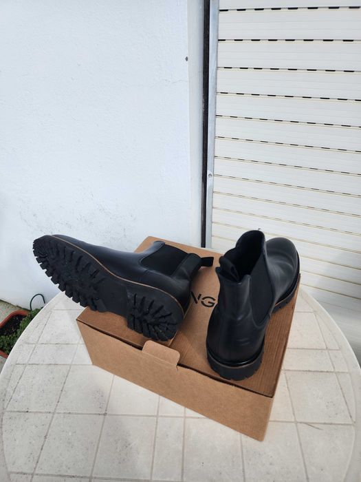 Botim chelsea de pele Mango