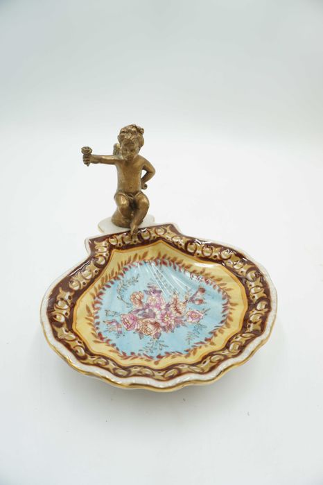 PATERKA mydelniczka porcelana z brązem