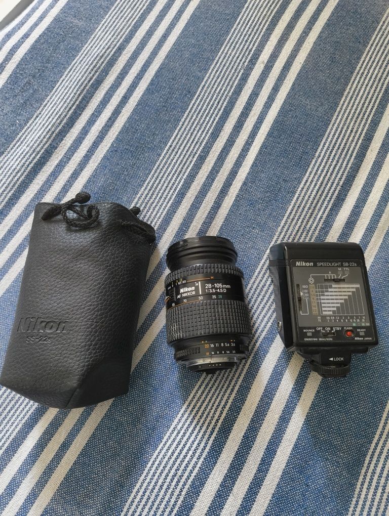 Lente Nikon + Bolsa Original + Flash SB-22s