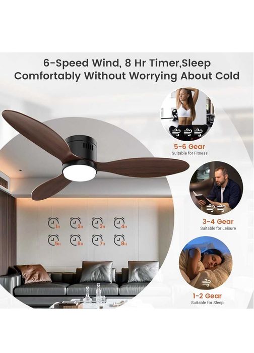 Wentylator sufitowy z oświetleniem i sterowaniem BlitzWill