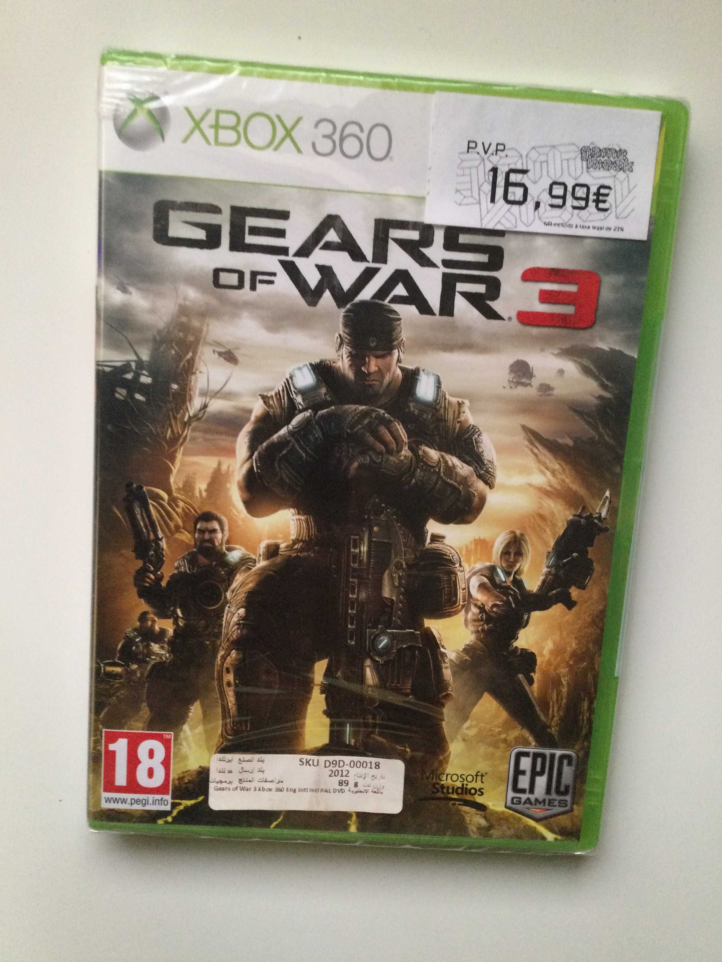 Xbox 360- Gears Of War 3 (selado)