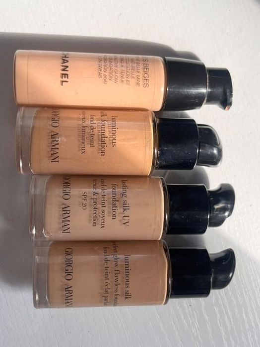 Podkłady giorgio armani luminous silk i chanel les beiges