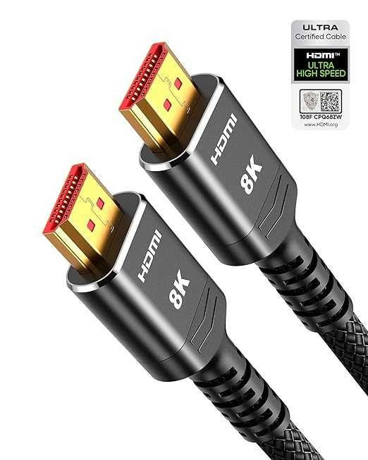 Highwings Kabel HDMI 2.1, certyfikowany, 48 Gb/s, Highspeed 8K 8m