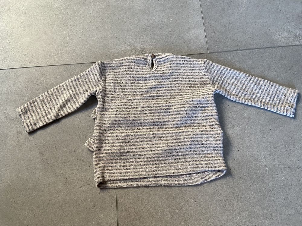 ZARA 74 cm sweter sweterek z falbankami