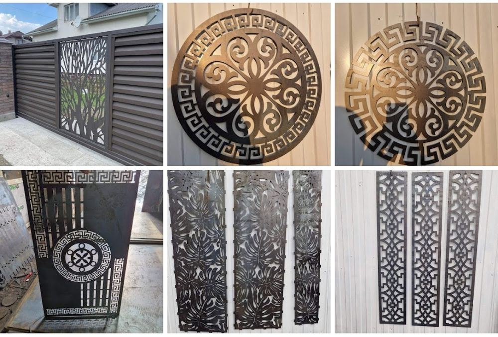 Декоративні металеві вставки Фурнітура для воріт Відкатні ворота Замок