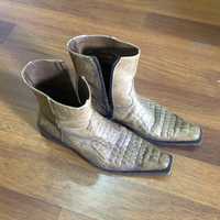 Мужские ботинки из крокодиловой кожи