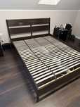Łóżko rama 160/200 ikea 2 szafki nocne wkłady pod materac