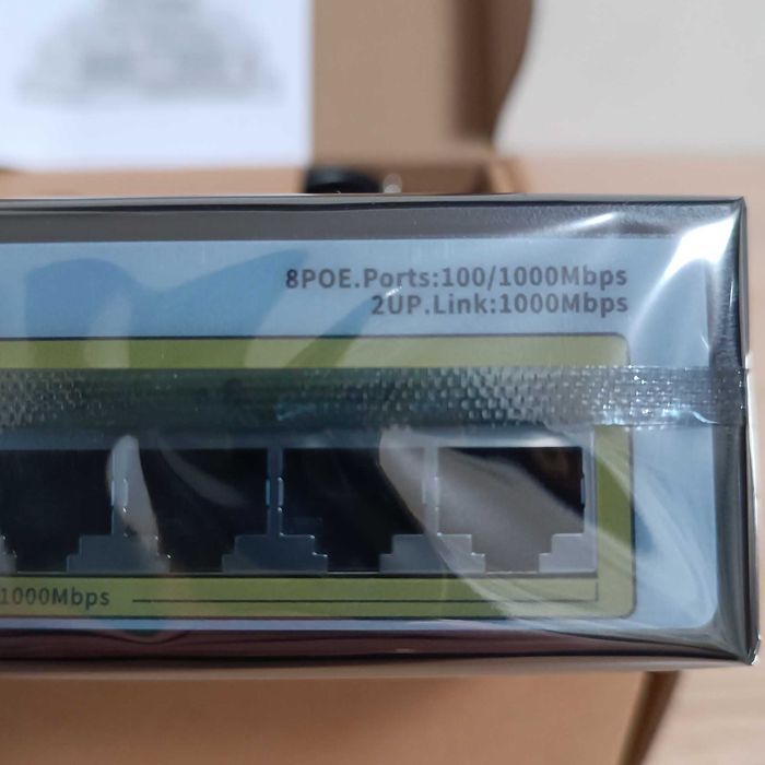 PoE Switch коммутатор Гігабітний 8+2 портів 52V 2.3A 120W GPOE208 V6