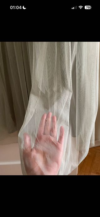 Miętowa długa suknia