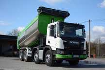 Scania P 410 XT / 2019r / 8x4 / MEILLER KIPPER / Retarder / Mulda / Duża ładowność / Na zwolnicach  Scania P410 XT / 2019 / 8x4 / MEILLER KIPPER / Retarder /Na zwolnicach